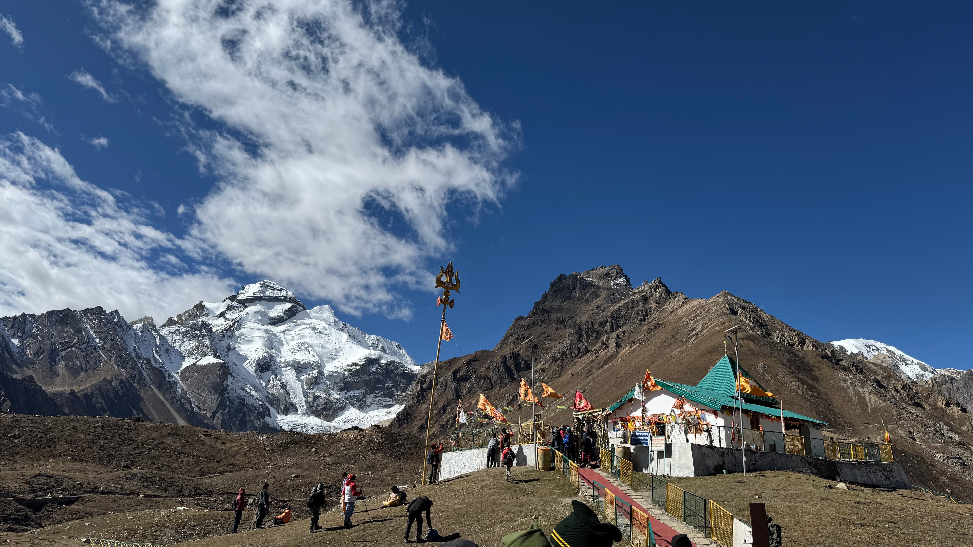 Adi Kailash peak with the sacred Parvati Sarovar lake in the foreground
